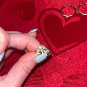 14k Gold Heart Earrings